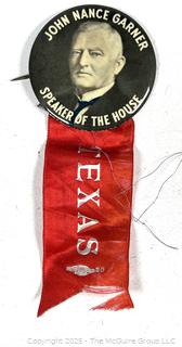 Political Memorabilia Including Delegate Badge to 1932 Democratic National Convention in Chicago