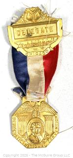 Political Memorabilia Including Delegate Badge to 1932 Democratic National Convention in Chicago