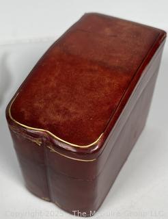 Leather Playing Card Box, Ugo Bellini Italian Serving Spoons, Religious Statue, Crucifix and Watch Repair Kit.