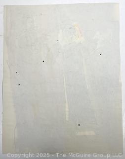 Unframed Paint on Paper Signed by Artist Joan Miller Linsley. 16 x 20"