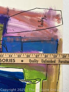Unframed Paint on Paper Signed by Artist Joan Miller Linsley. 16 x 20"