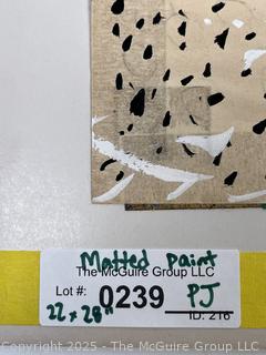 Unframed Paint on Paper of Footbal Game by Art Student