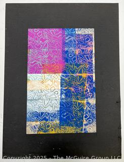 Unframed Layered Wood Block Print.  