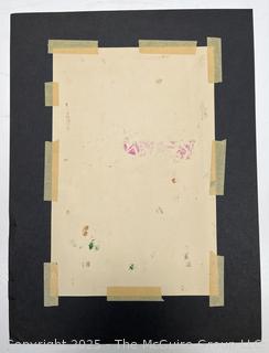 Unframed Layered Wood Block Print.  