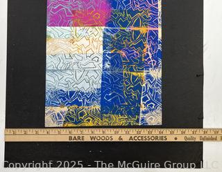 Unframed Layered Wood Block Print.  