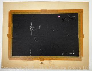Unframed Layered Woodblock Print Signed by Art Student.  17 x 22"