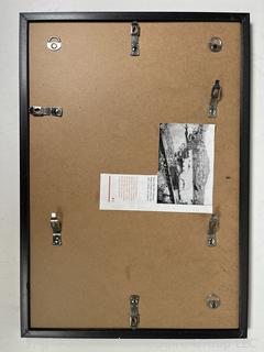 Framed Under Glass Print of Photograph of Ruins of B&O Railroad Bridge at Harpers Ferry, 1861. 14 x 20"
