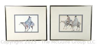 Two (2) Framed Under Glass 	Prints by Artist Carol Grigg. 12 x 10"