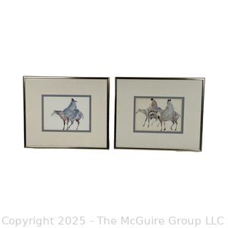 Two (2) Framed Under Glass 	Prints by Artist Carol Grigg. 12 x 10"