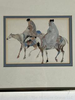 Two (2) Framed Under Glass 	Prints by Artist Carol Grigg. 12 x 10"
