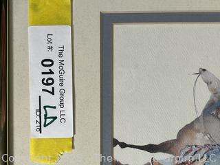Two (2) Framed Under Glass 	Prints by Artist Carol Grigg. 12 x 10"
