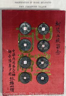 From the Estate of US Army Col. Charles F. Coates, the Recipient of WW II Legion of Merit and Silver Star Honors, his Military Memorabilia Circa 1958-59 While Serving in Taiwan as a Senior Military Advisor (MAAG) to the ROC Second Field Army.  Items Include Correspondence, Citations, Banners, Photos,  and Gifts Presented to Him by Major General Chang Yat-San, National Chinese Army, of 8th-14th Century  Coins Excavated From Pescadores Islands.  See the more than 200 Photos Posted in the Photo Gallery. Historical Military and Political Interest.   