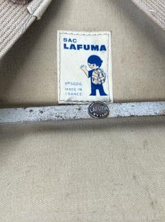 1950's Distressed Sac LaFuma French Rucksack Canvas Military Hiking Bag, Stanley Thermos; Bristle Boot Cleaner and Early Wynn Endorsed Sears Baseball Gove and Ball. 