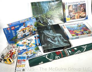 Lego City Building Set in Box and Jigsaw Puzzles