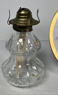 Collection of Porcelain, Glass and Pewter Items Including NYU Plate