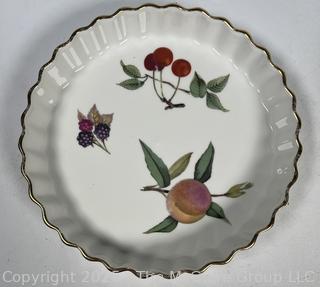 Two (2) Spode Pie Plates, Yellow Pyrex Casserole and Corningware Baking Dish