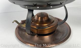 Cookware Including Copper Fondue Set and Cornbread Mold 