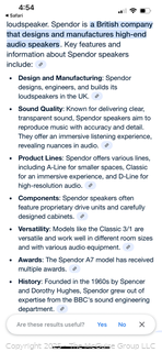 Spendor Center Channel Speaker. Model SC 3