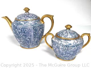 Two (2) Piece Pickard Bavarian Porcelain Creamer and Sugar.  Chip on inner rim. 