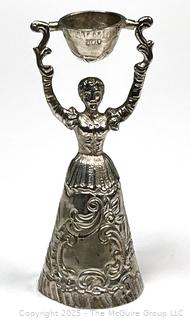 German 800 Silver Figural Wedding or Wages Cup