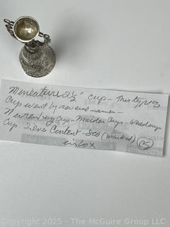 German 800 Silver Figural Wedding or Wages Cup