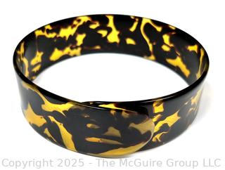 Carved Shell Bangle Bracelet