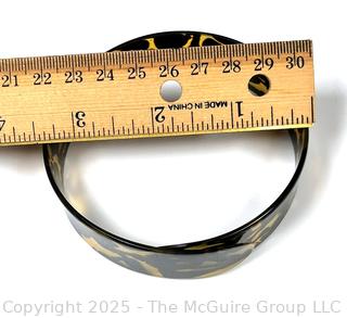 Carved Shell Bangle Bracelet