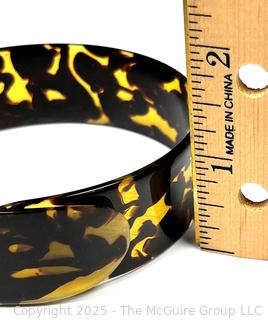 Carved Shell Bangle Bracelet
