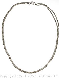 Sterling Silver Double Rope Chain Necklace.  31"