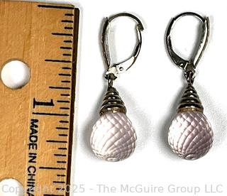 Faceted Rose Quartz in Sterling Silver Earrings