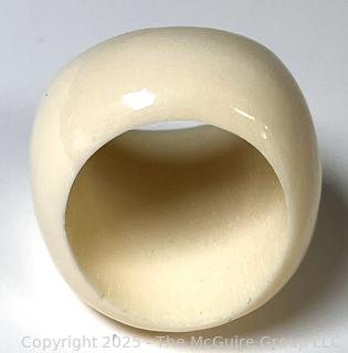 Carved Bone Face Ring