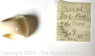 Carved Bone Face Ring