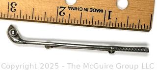 Beau Sterling Silver Golf Club Brooch 