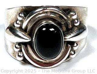 Sterling Silver with Onyx Center Ring