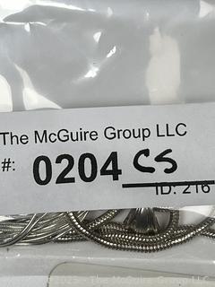 Sterling Silver Tassel Pendant on Heavy Chain Necklace