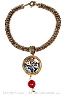 Patrizia Daliana Statement Necklace with Porcelain Center