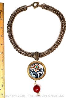 Patrizia Daliana Statement Necklace with Porcelain Center