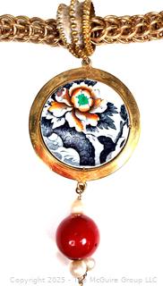 Patrizia Daliana Statement Necklace with Porcelain Center