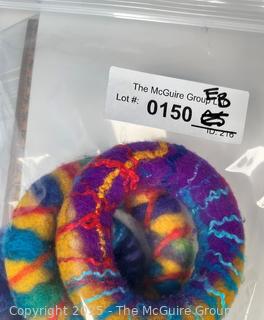Three (3) Artisan Made Felt Bangle Bracelets