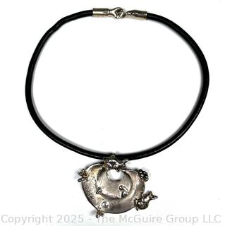 Rabbits and Grapes Collar Necklace by Israeli Designer Ilana Goor.  (Was 211EB)