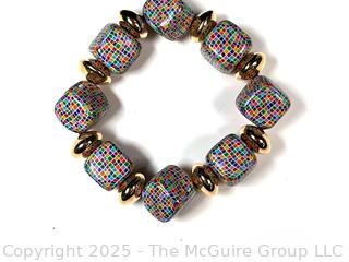 Adina Plastelina Square Bead Bracelet New in Box