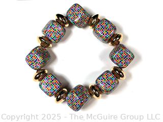Adina Plastelina Square Bead Bracelet New in Box