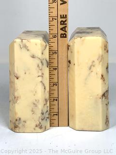 Faux Marble Lucite Bookend Ends