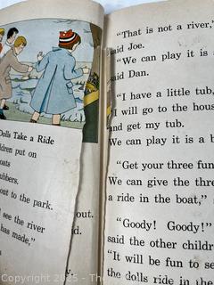 Two (2) Childrens Readers Books, Some Pages Torn. 