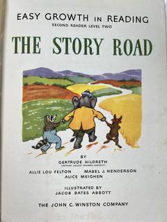Two (2) Childrens Readers Books, Some Pages Torn. 