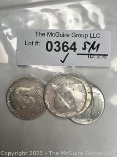 Four (4) Kennedy Half Dollar Coins. (2) 1966 and (2) 1964