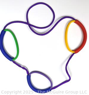 Samuel Coraux Multicoloured Three Hoop Rubber Necklace
