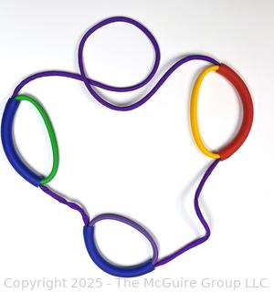 Samuel Coraux Multicoloured Three Hoop Rubber Necklace