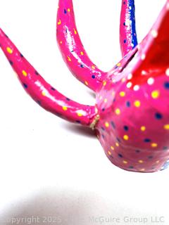 Two (2) Miniature Puerto Rican Paper Mache Vejigante Carnival Masks
