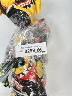 African Folk Art Including Ndebele Beaded Ceremonial Doll and Haitian Voodoo Sequined Maraca 